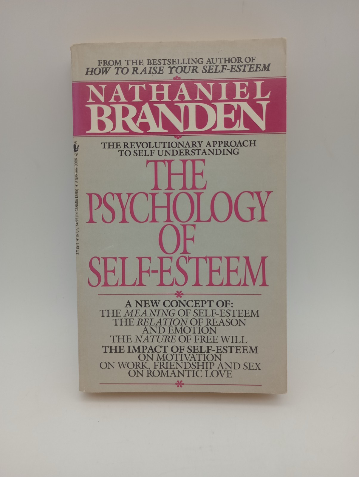 The Psychology of Self Esteem, Vtg Paperback, 1987, Bantam, by Nathaniel Branden