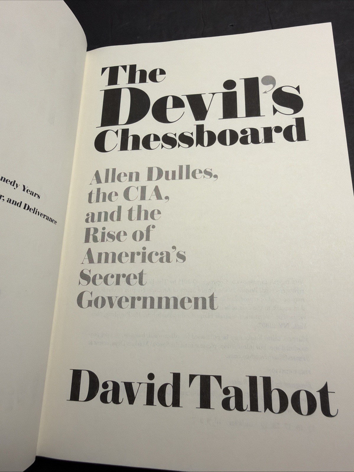The Devils Chessboard Allen Dulles David Talbot Hardcover 2015 First Edition