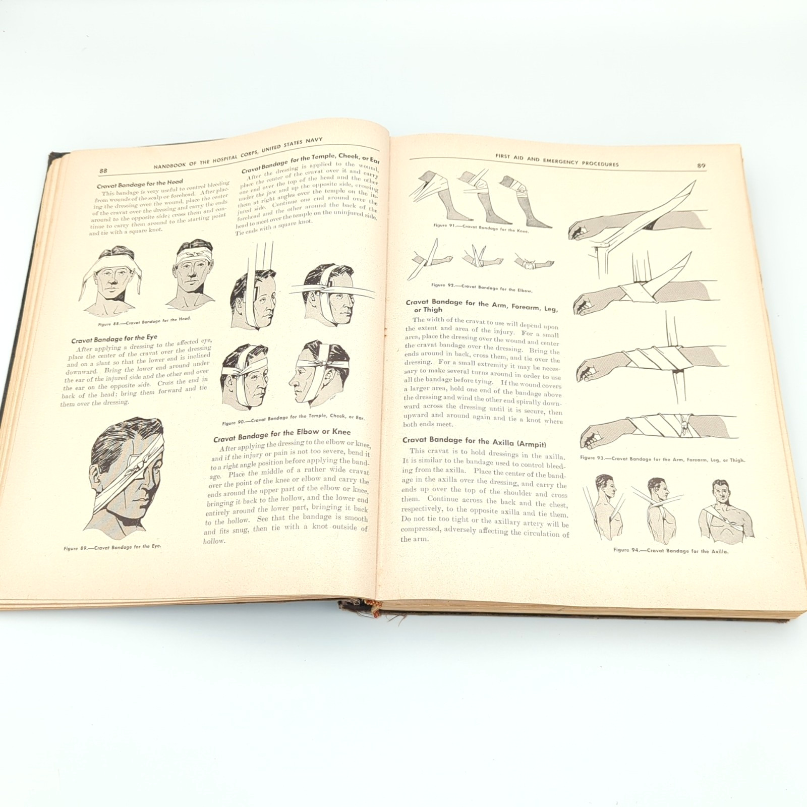 1953 Handbook of the Hospital Corps United States Navy USN Medical Book