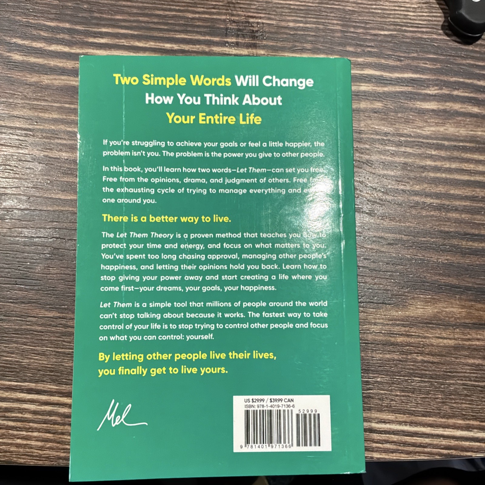 Mel Robbins The Let Them Theory Paperback 2024 Hay House Self-Help Nonfiction