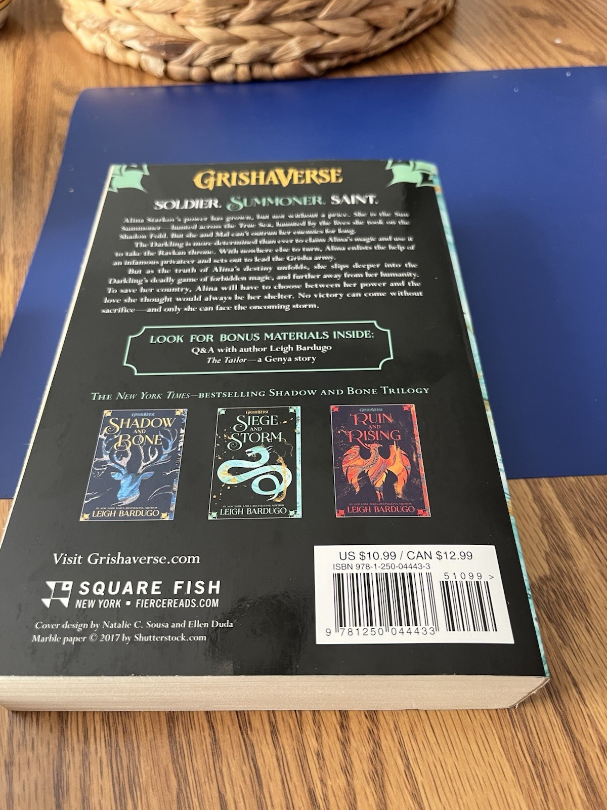 Square Fish Shadow and Bone Trilogy Leigh Bardugo Paperback Fantasy Netflix Tie…