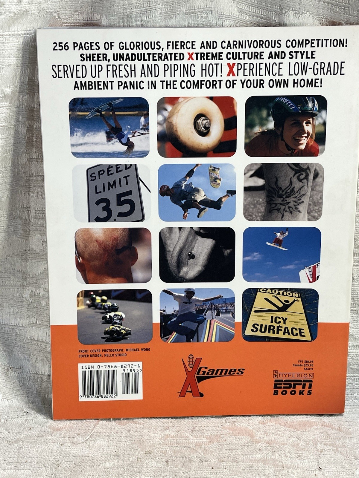 1998 WAY INSIDE ESPN’S X GAMES BOOK 256 PAGES FIRST PRINTING ORANGE COVER -8061