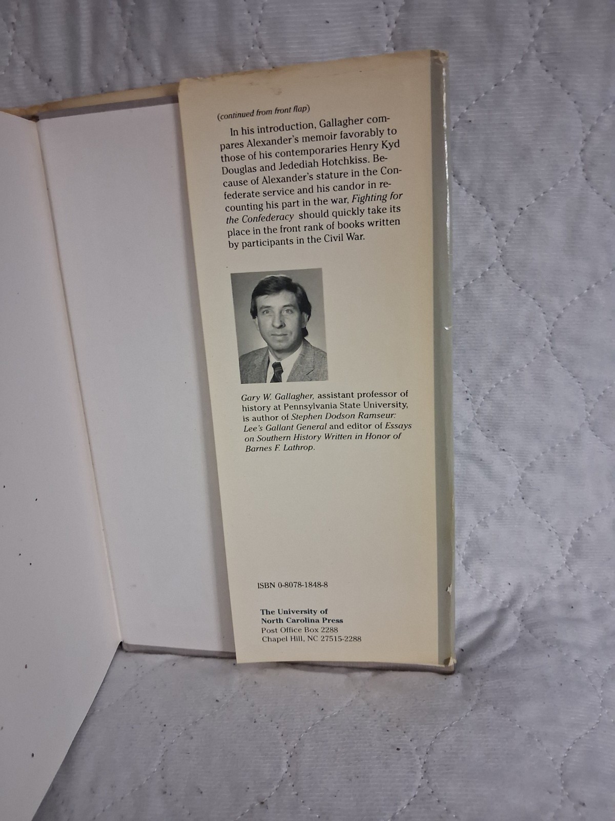 Fighting for the Confederacy Personal Recollections General Alexander HC/DJ 1989