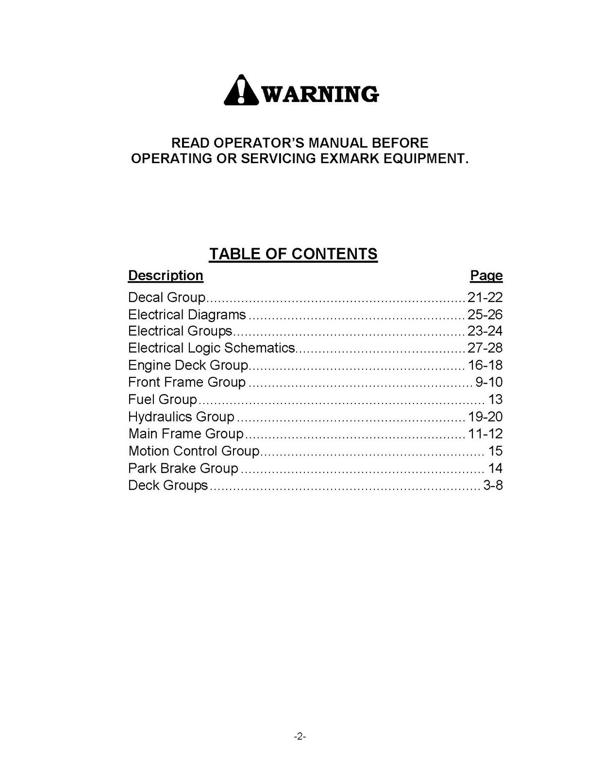eXmark Lazer Z AS Operator Manual & Part List Diagram LAS28KA604 for SN 670K +