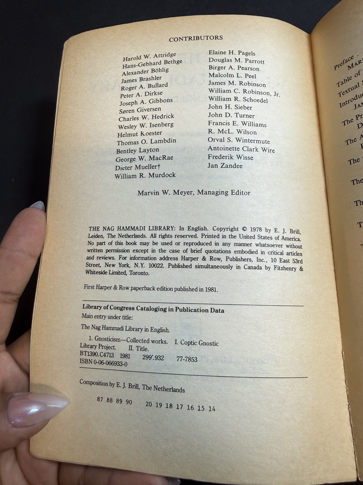 The Nag Hammadi Library James M. Robinson General Editor Paperback 1981 Gnostic