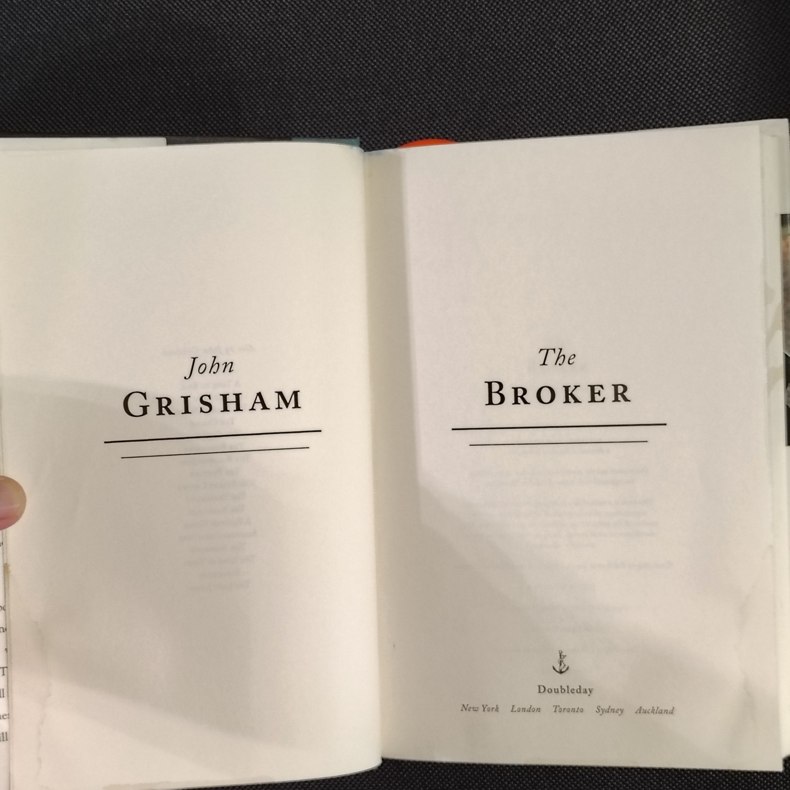 The Broker: A Novel – Hardcover By Grisham, John – Large Print VG