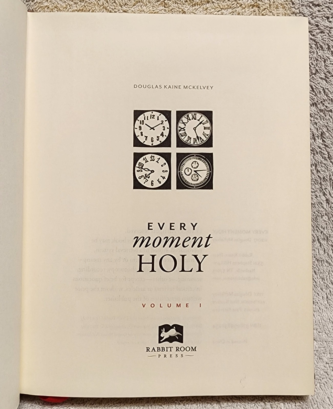 Every Moment Holy Volume 1 by Douglas Kaine McKelvey 2017 Hardcover Liturgy EUC