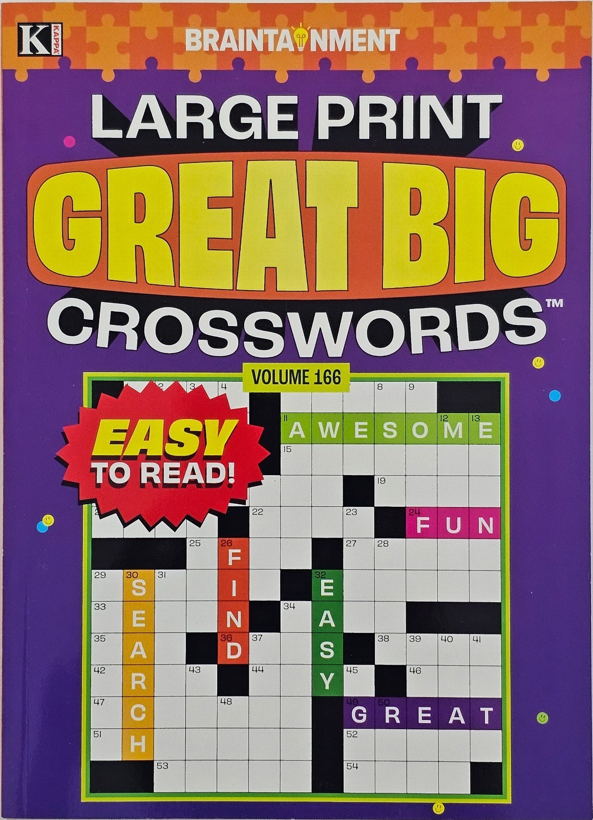 Kappa Large Print Great Big Crosswords Puzzle Books, 24 Different Volumes U-PICK