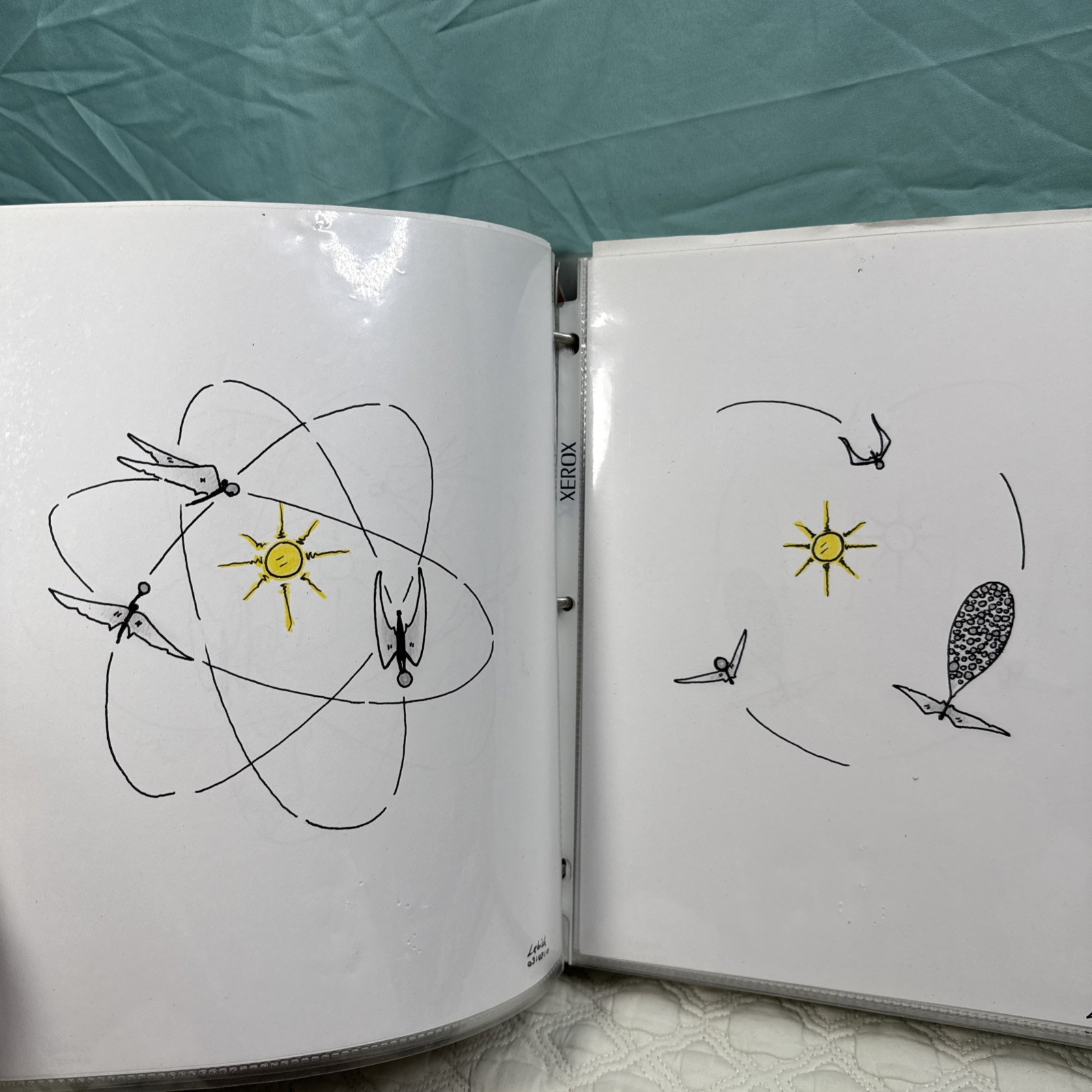 Sketchbook Full With Drawings Angels Animals Dragons Mixed By Artist Signed