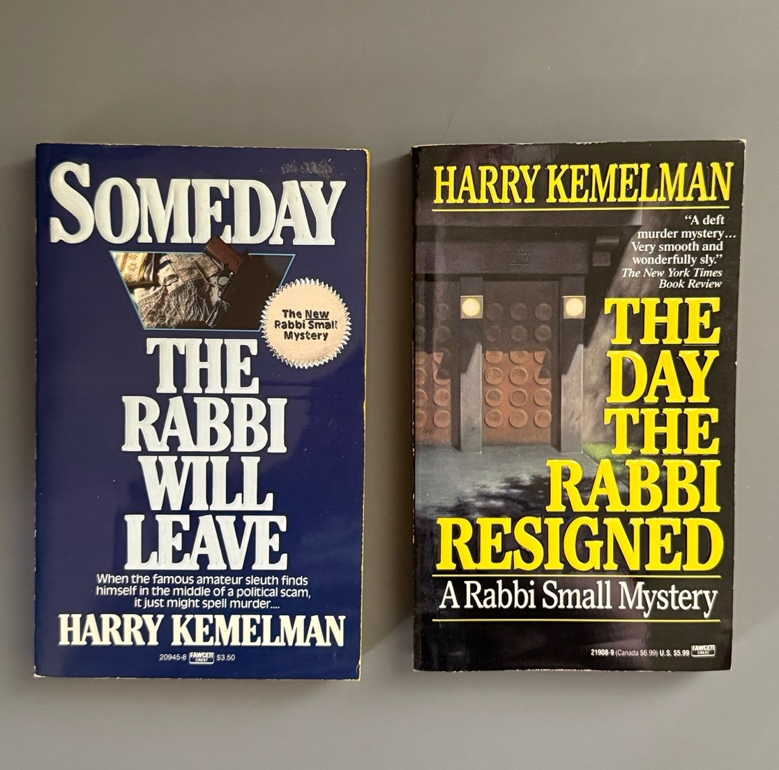 Lot 10 Harry Kemelman Rabbi Small Paperback Books Mysteries Vintage 1980s 1990s