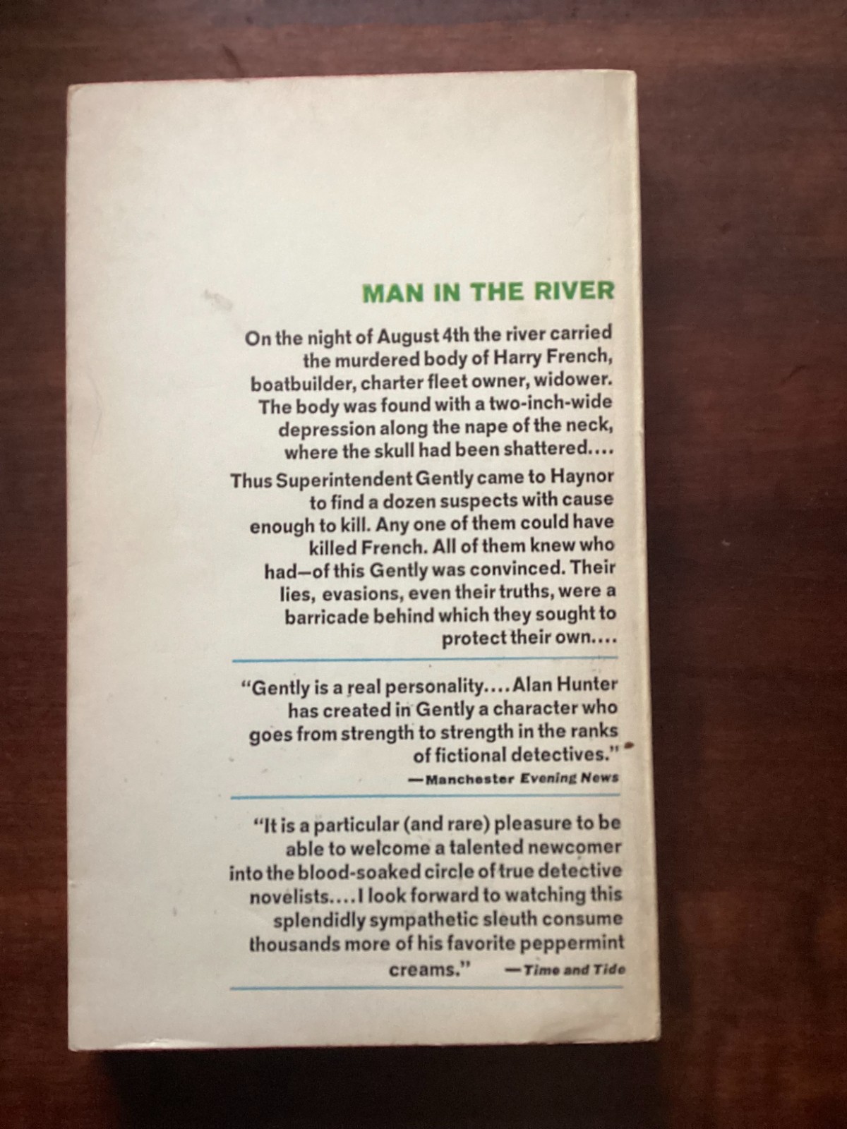 GENTLY FLOATING – Alan Hunter – MYSTERY – INSPECTOR GENTLY #11 – BODY IN RIVER