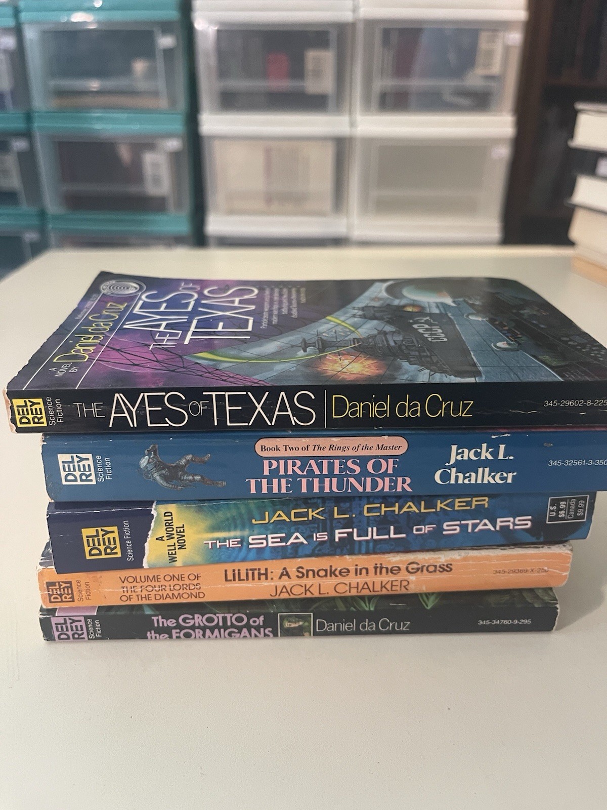 Big Science Fiction Lot of 65 MM Paperback Books Del Rey Rare OOP Listed L2