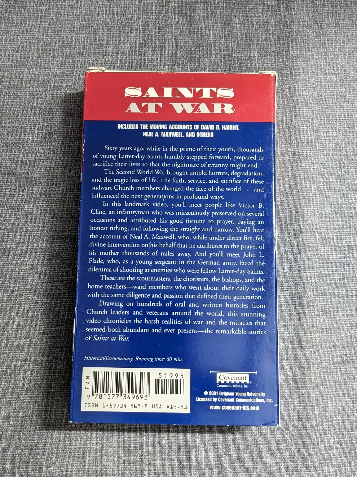Saints at War VHS 2001 Documentary WWII BYU Covenant Communications