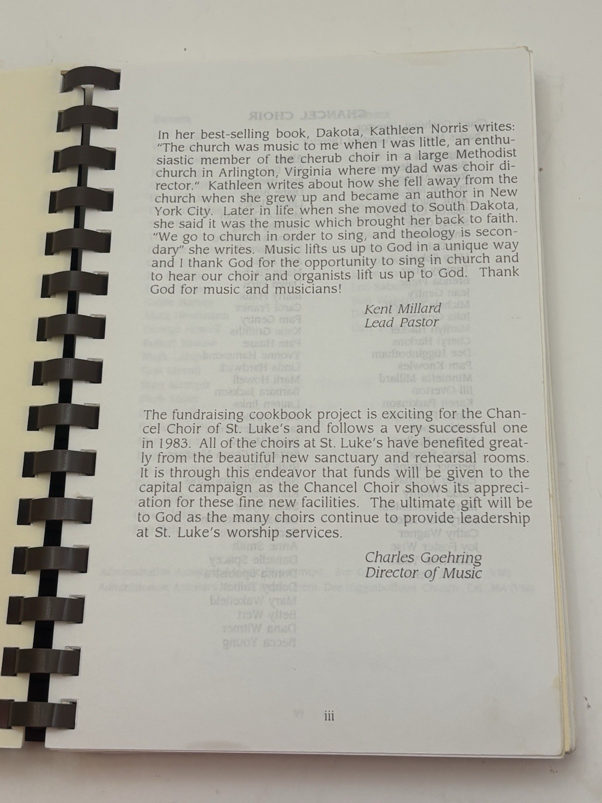 Vtg Church Community Cookbook Heavenly Recipes Chancel Choir Indiana 200+ Pages