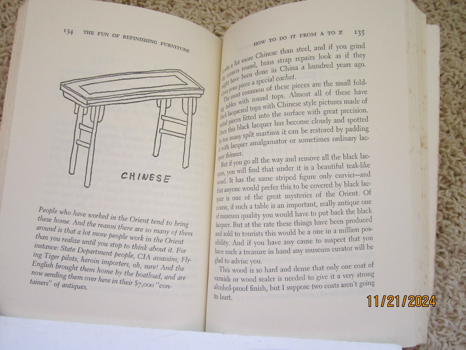 “The Fun of Refinishing Furniture” 1976 Grotz 244 pages ISBN 0-385-14916-6