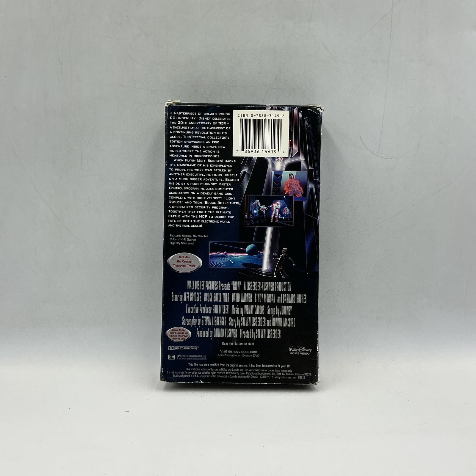 Vintage Disney’s TRON 20th Anniversary Collector’s Edition Black VHS 2002