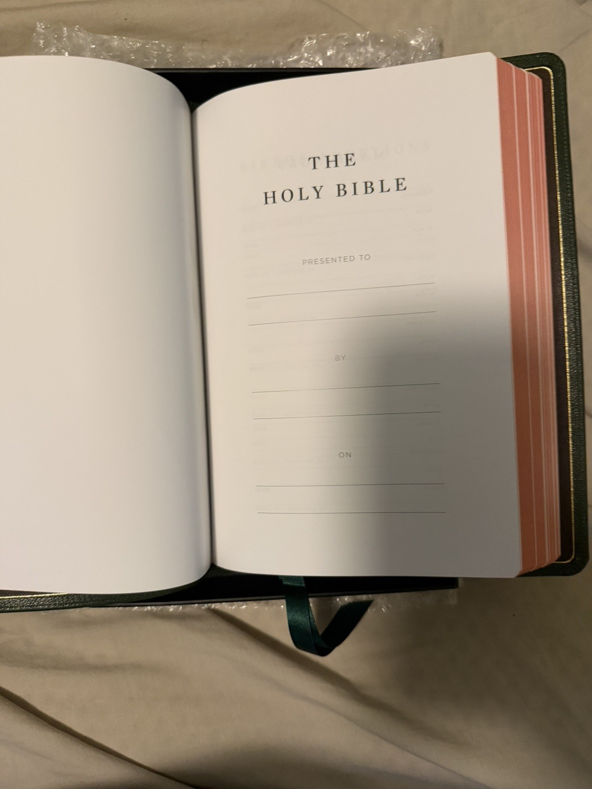 Crossway ESV Forest Green Goatskin Omega Bible