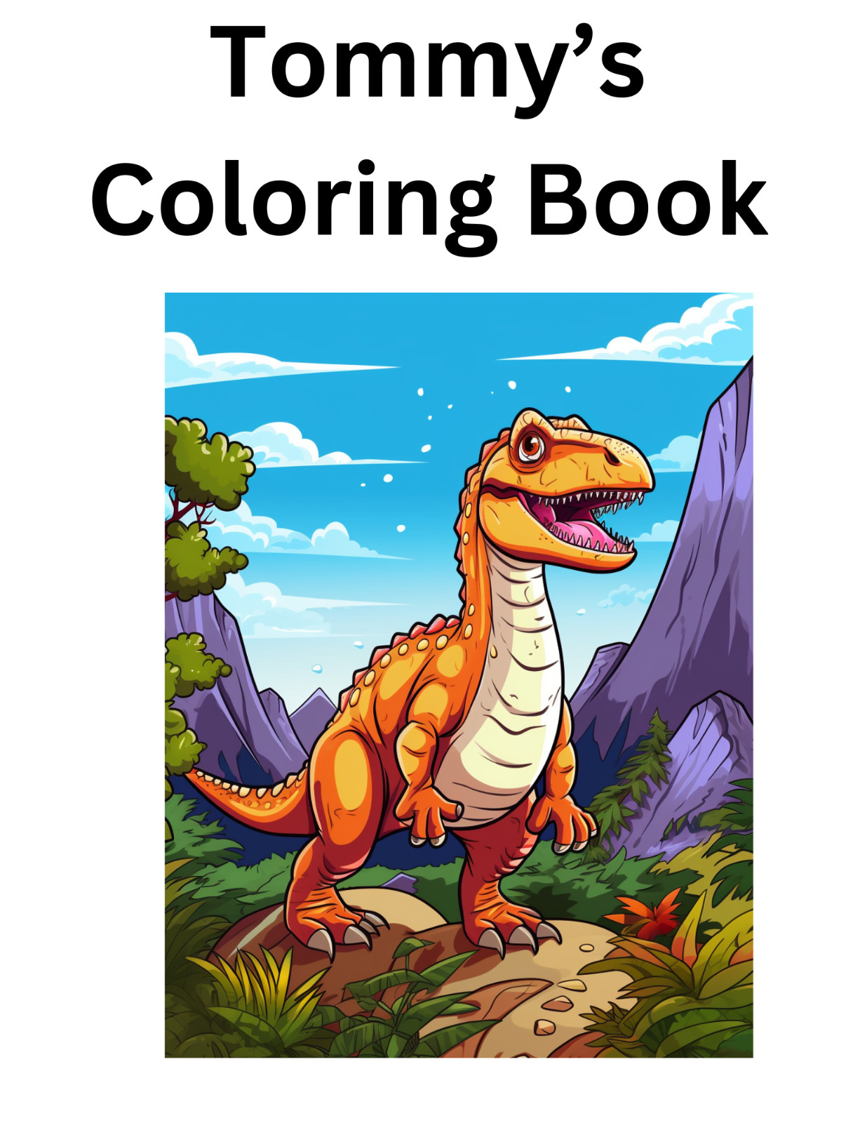 “Cute Dinosaur Coloring Book fun for allFun, Creative & Relaxing Art Pages