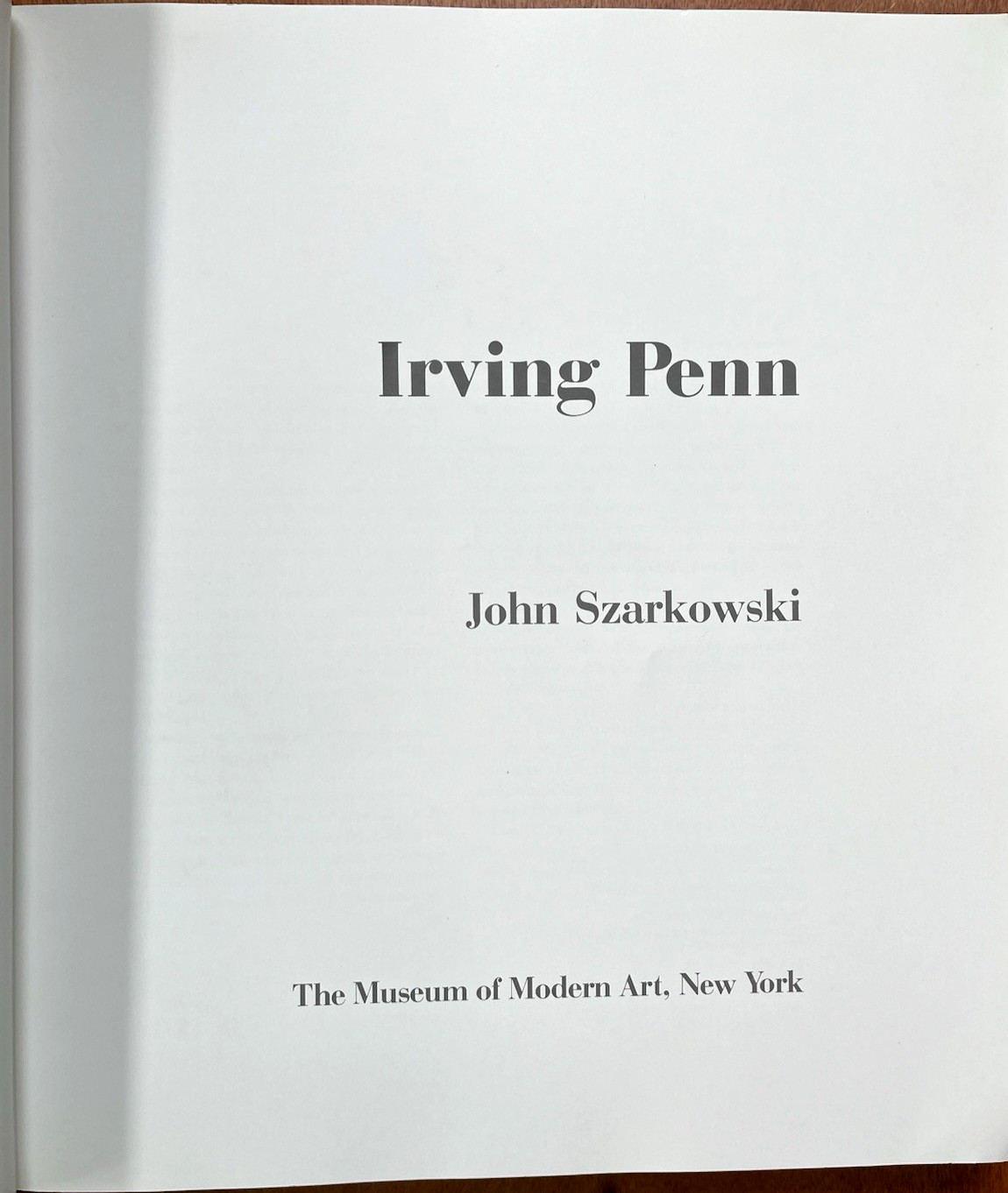 Irving Penn by John Szarkowski, Museum of Modern Art catalog 1984, Very Good