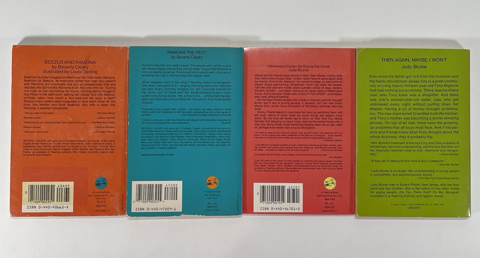 Lot 18 Vintage Dell Yearling Paperback Books Judy Blume Beverly Cleary 80’s
