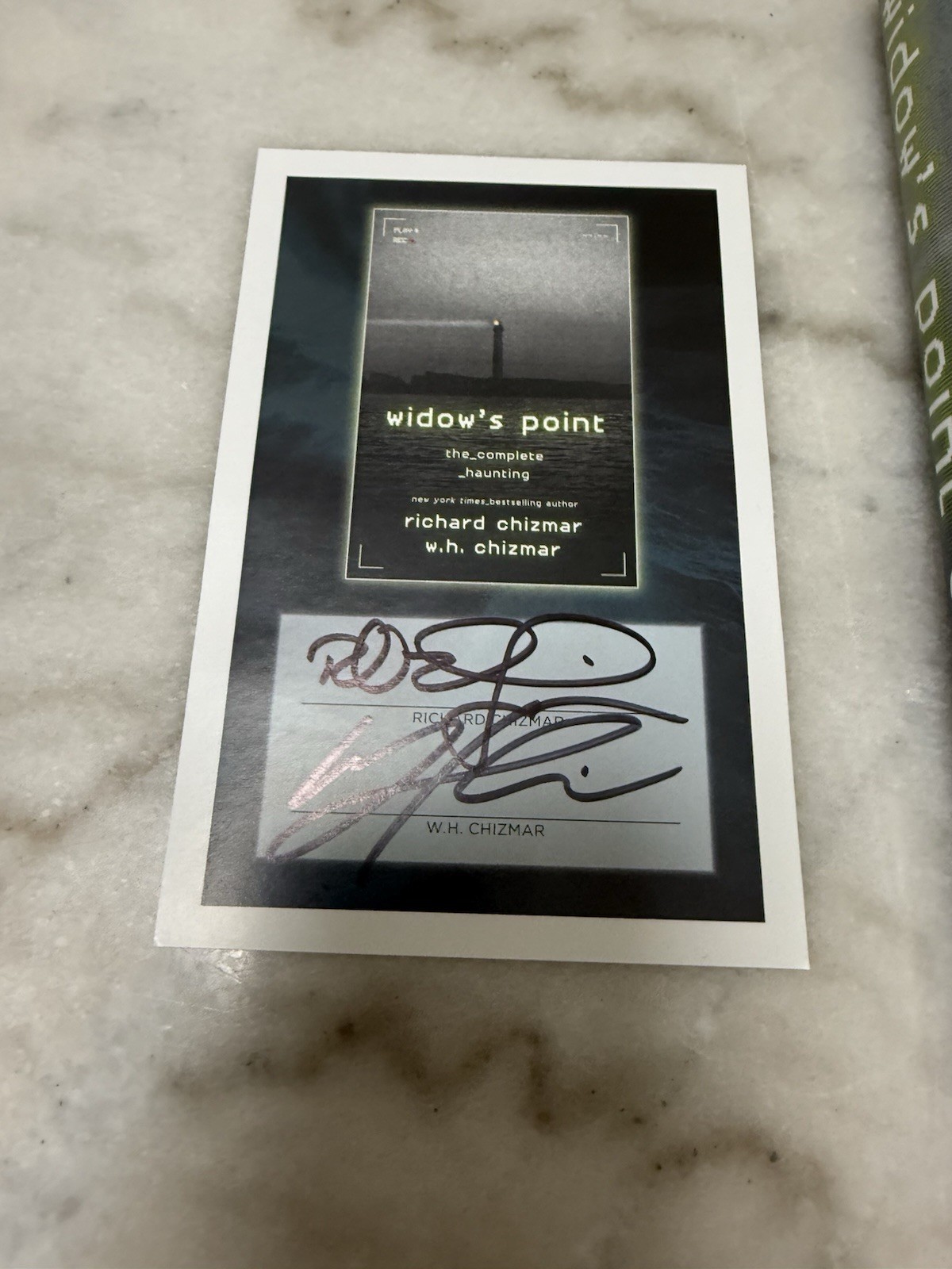 Widow’s Point The Complete Haunting Richard & W H Chizmar Signed Book Plate
