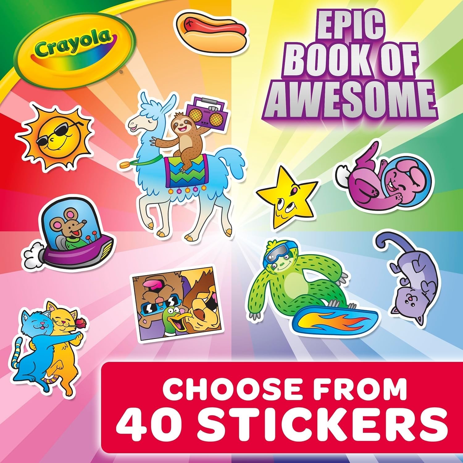 Giant Epic Coloring Book with 288 Pages & Foil Stickers for Creative Kids