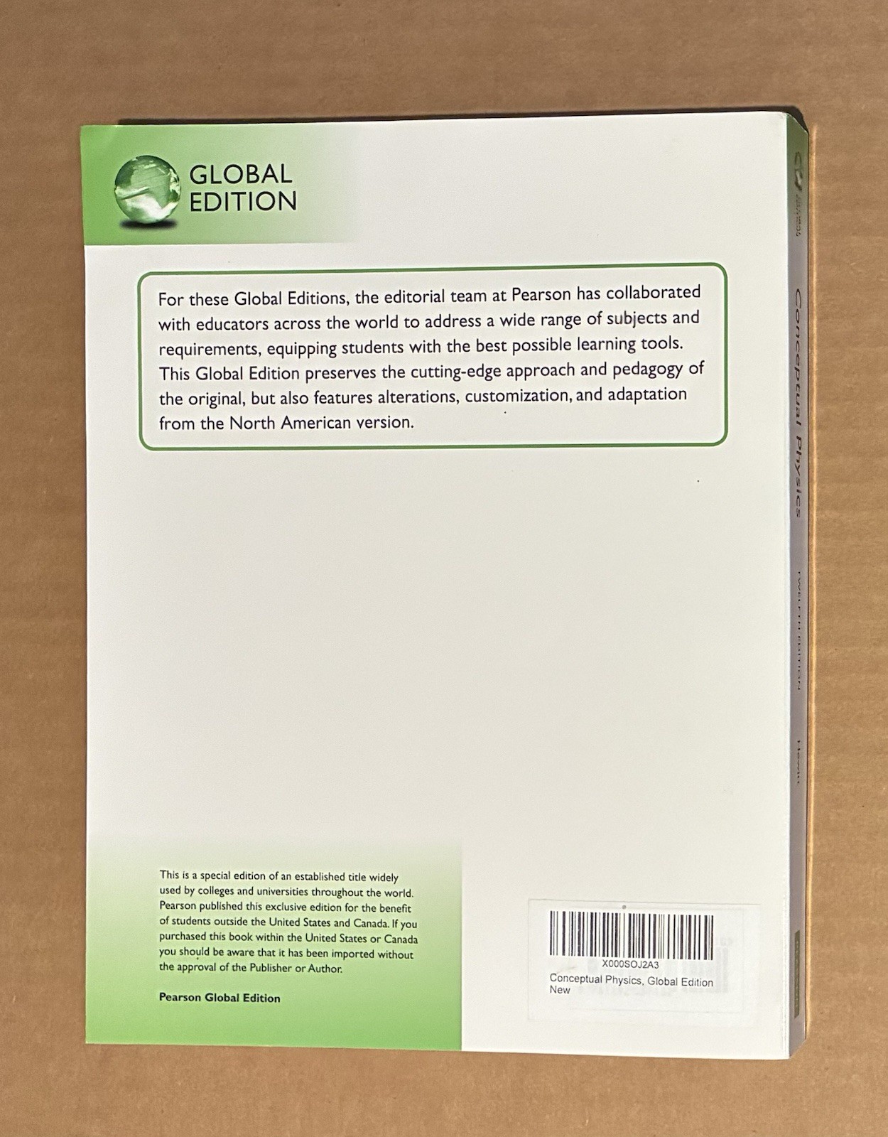 Conceptual Physics Global Edition by Paul G. Hewitt – Twelfth Edition GOOD+