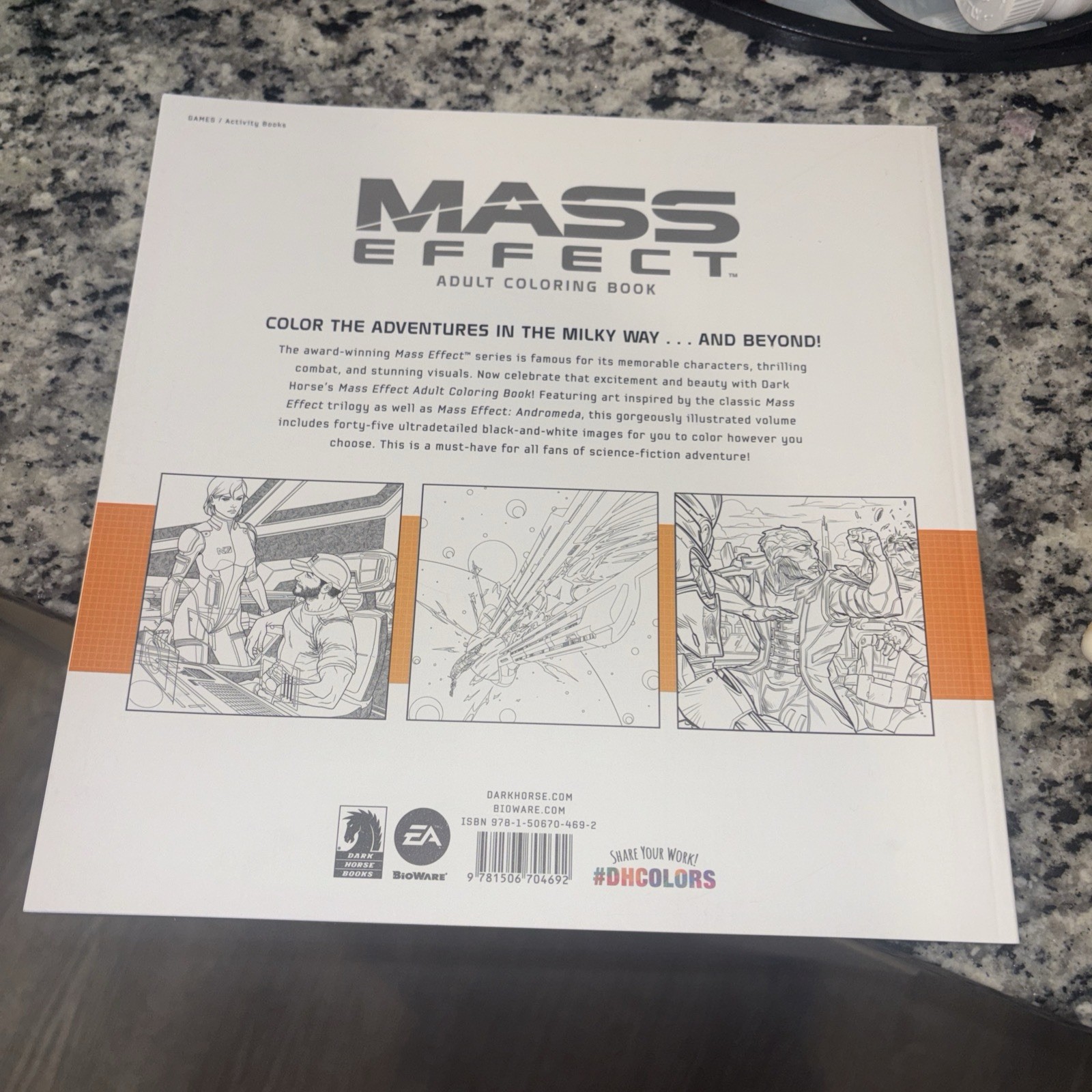 Mass Effect Adult Coloring Book Illustrated by Dark Horse Comics BioWare
