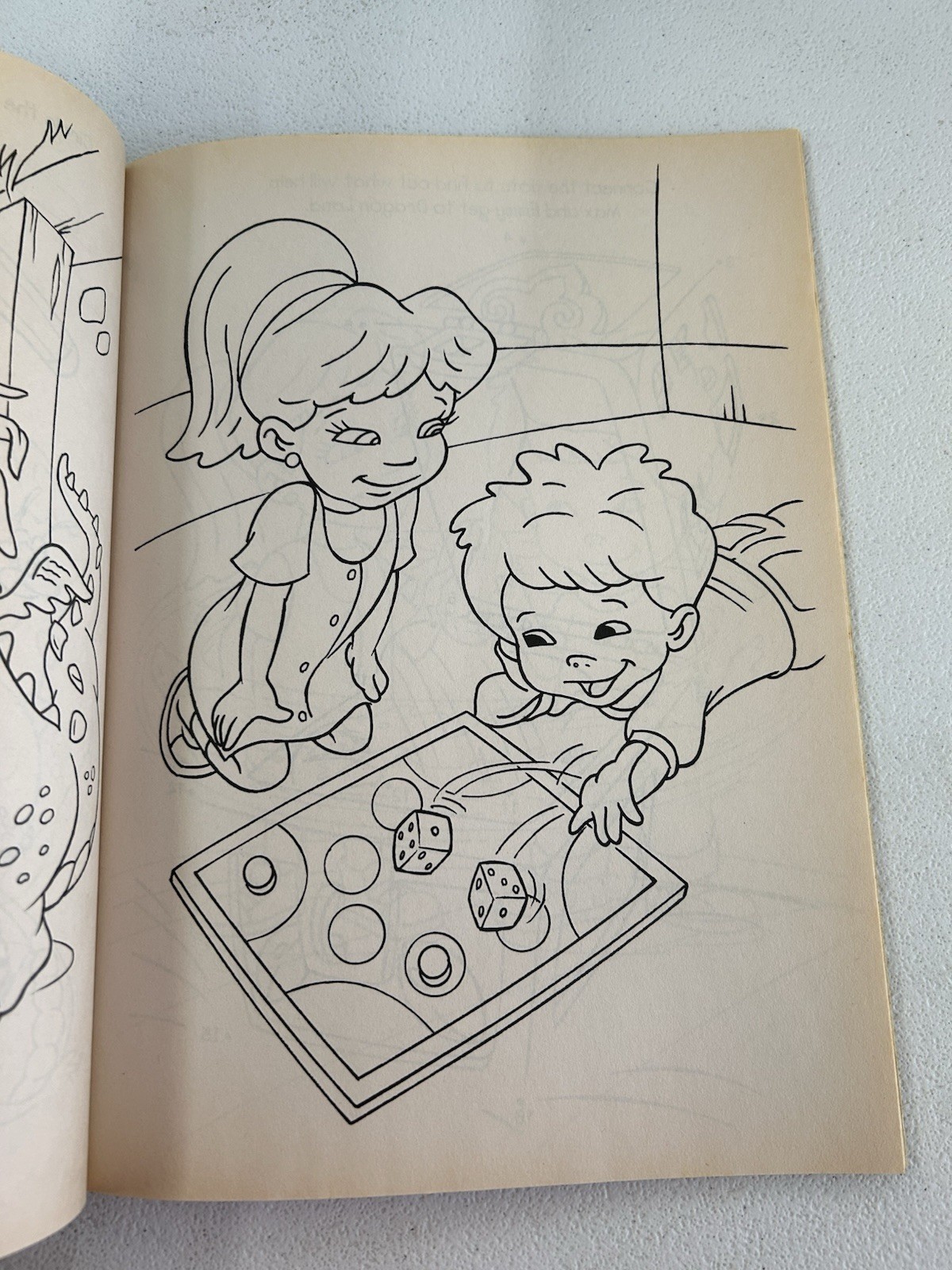 Vintage Dragon Tales Family And Friends Coloring Activity Book Cut Out Doll Y2K