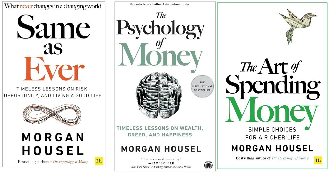 Morgan Housel 3 Books Set Psychology of Money Same as Ever, Art of Spending PB
