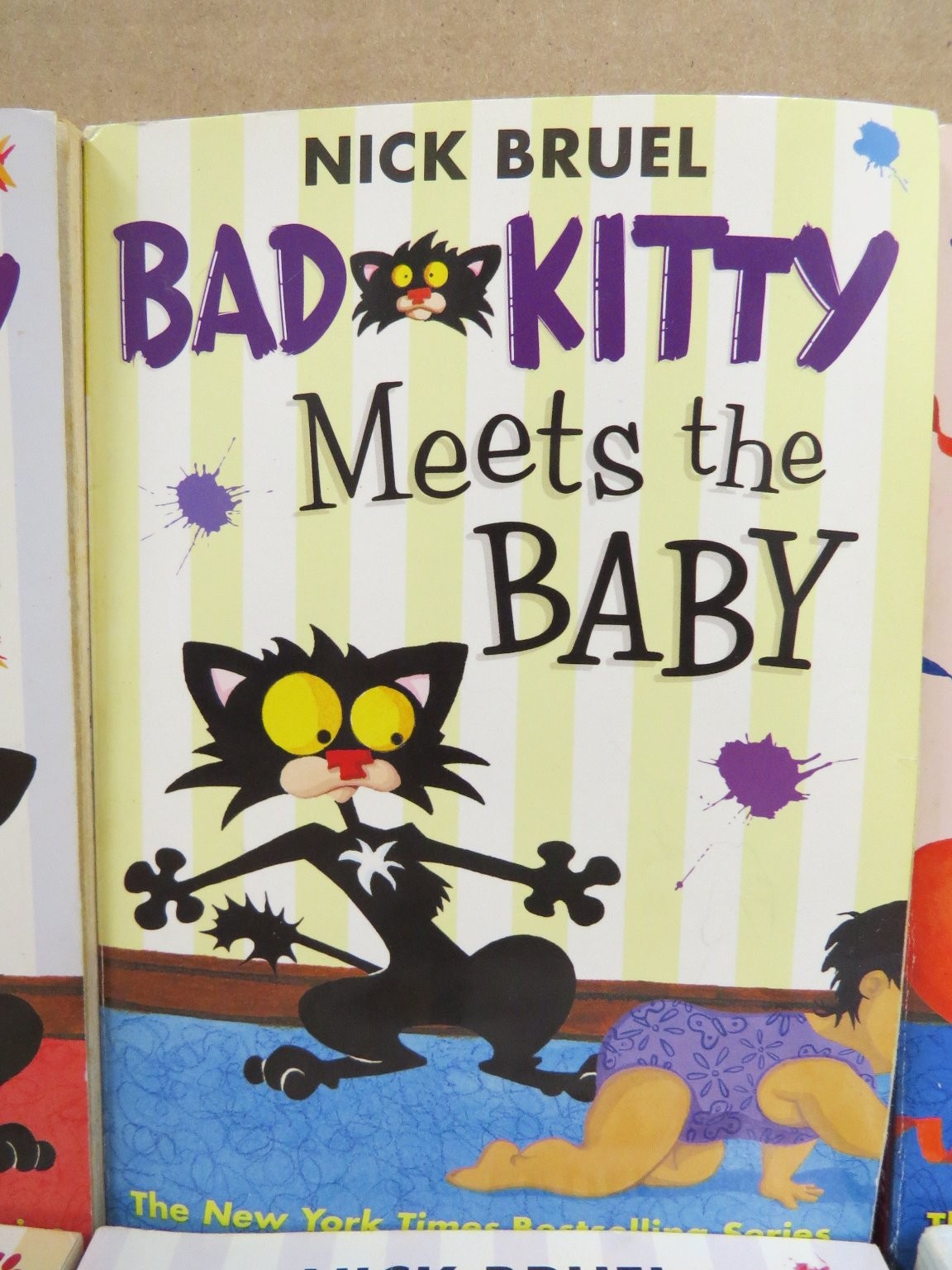 Bad Kitty 8 Book Lot Nick Bruel School Daze President Bath Humor Square Fish