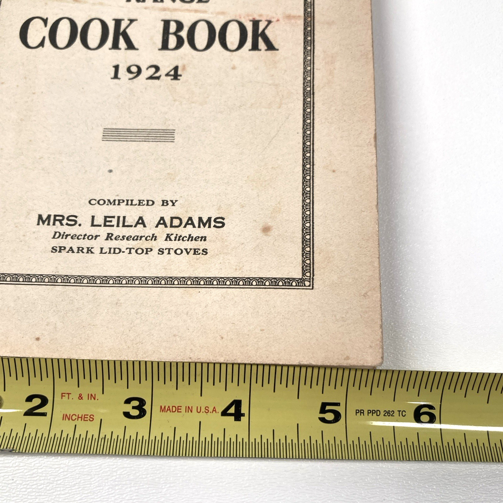 1924 Cookbook Spark Lid-top Gas Range by Leila Adams 128 Pages – Pristine Inside