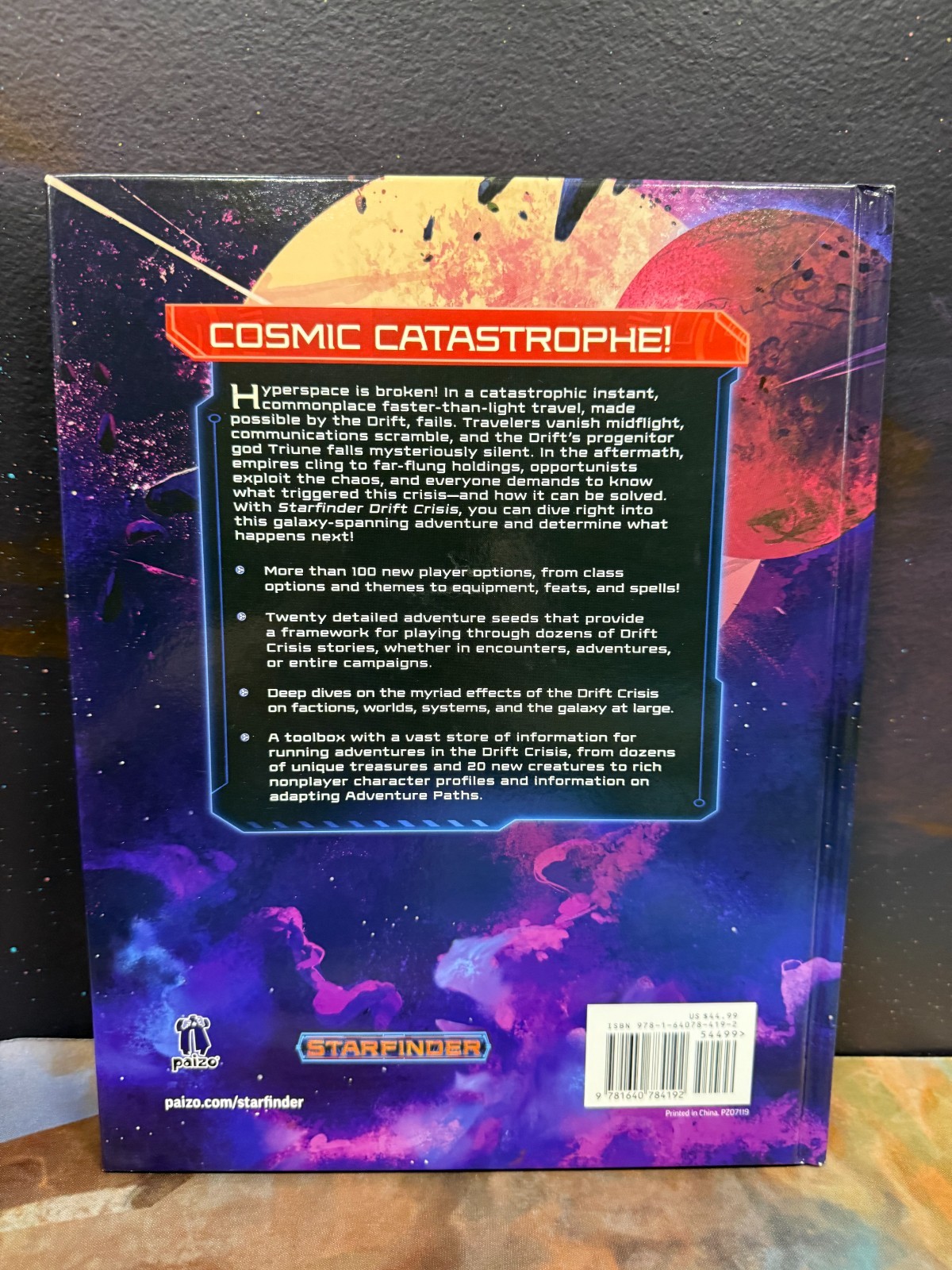 *BRAND NEW, FREE US SHIPPING* Drift Crisis – Hardcover Starfinder TTRPG Book