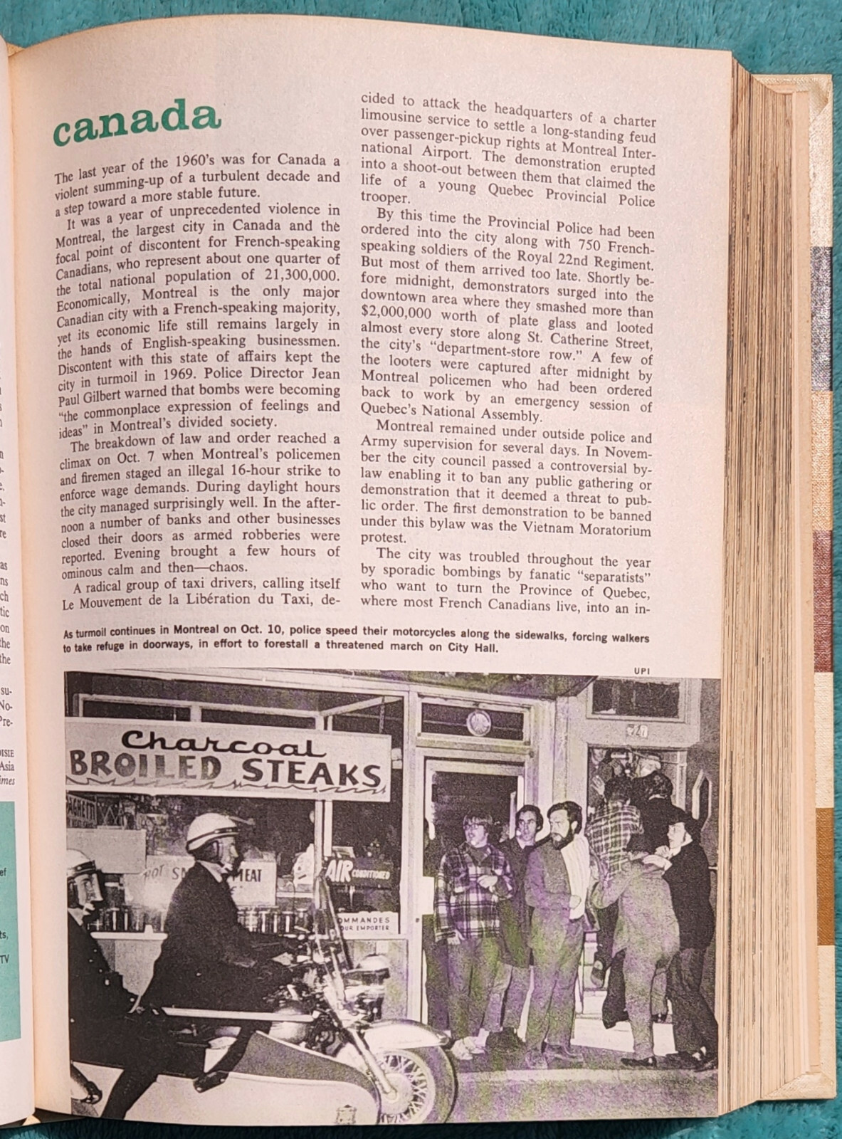 Grolier Encyclopedia Year Book 1970 Hardcover 512 Pages Of Highlights & History