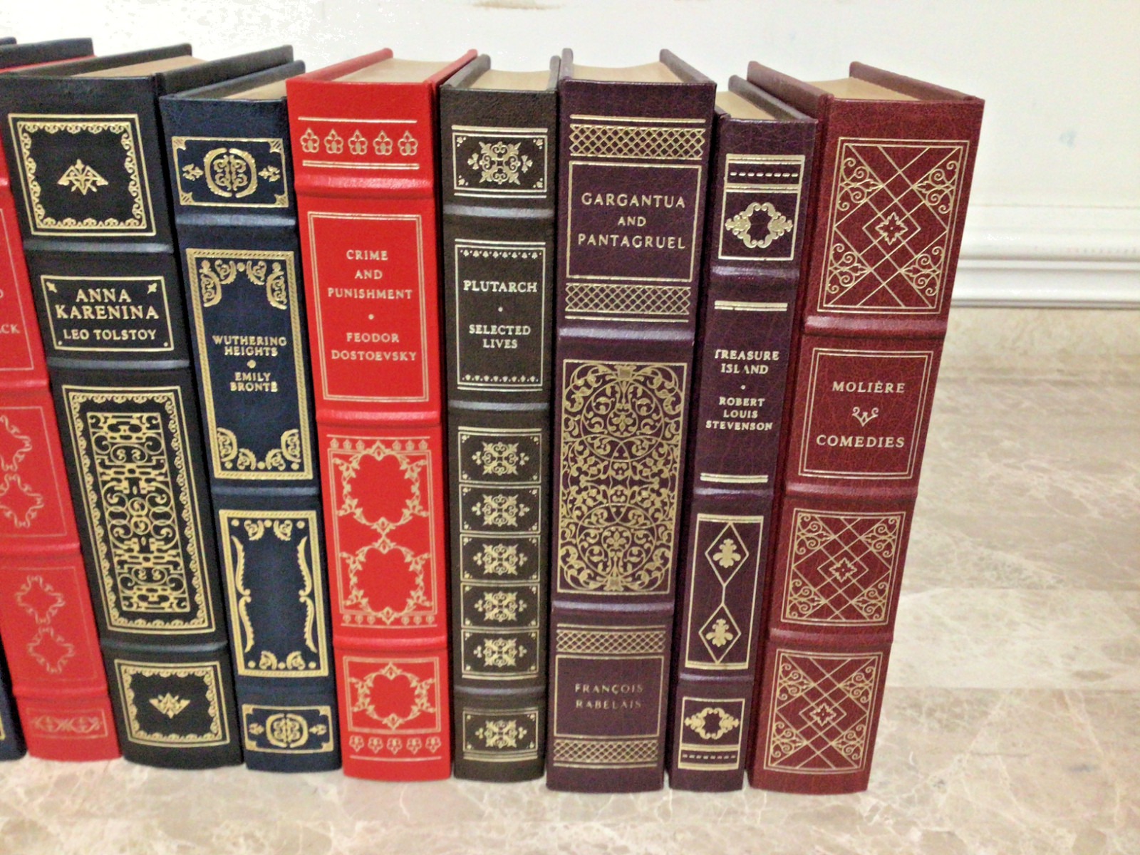 Lot of 10 The Franklin Library Leather Hardcover Books UNREAD Gilded Edges