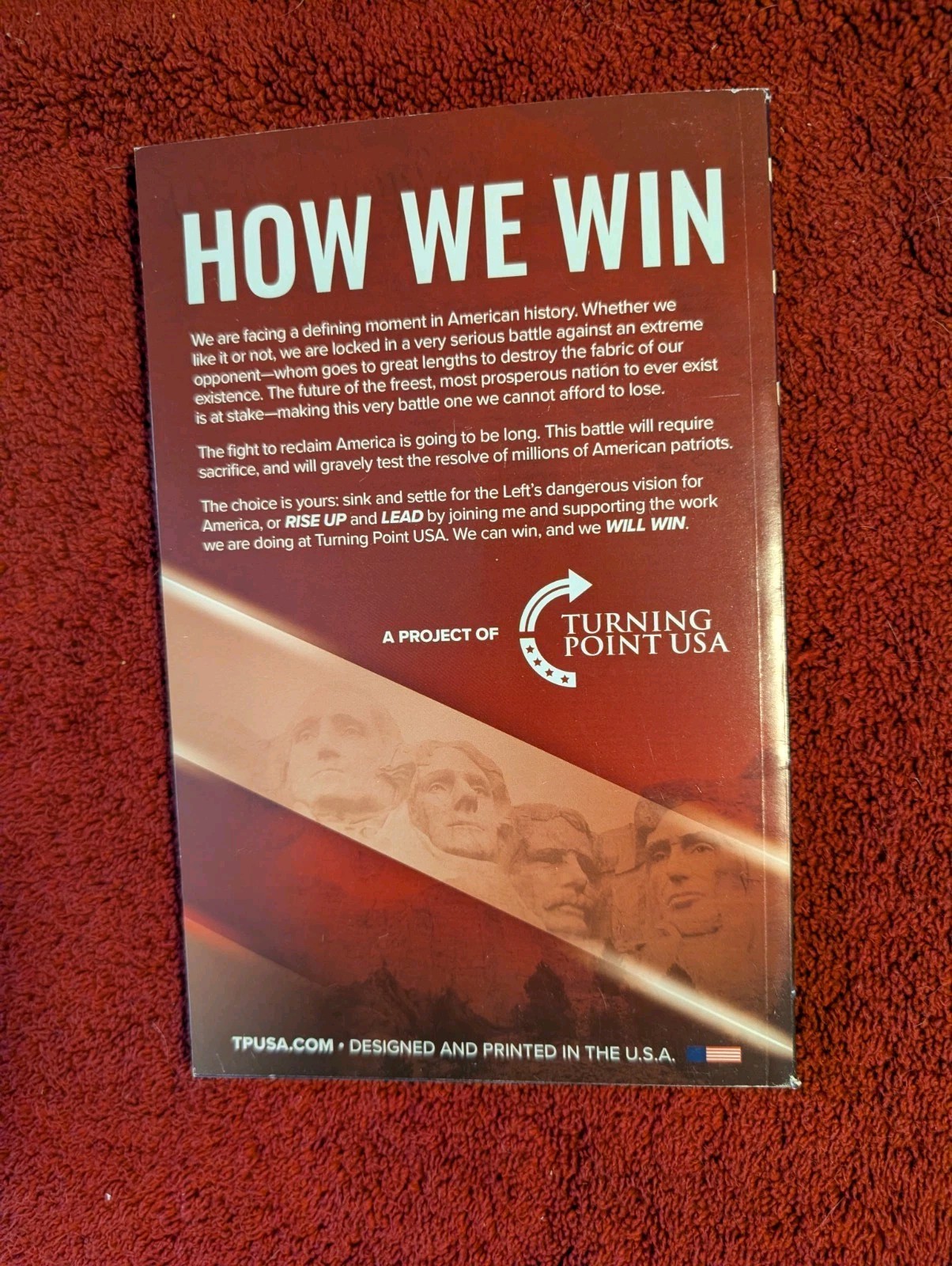 How We Win by Charlie Kirk Paperback–Turning Point USA