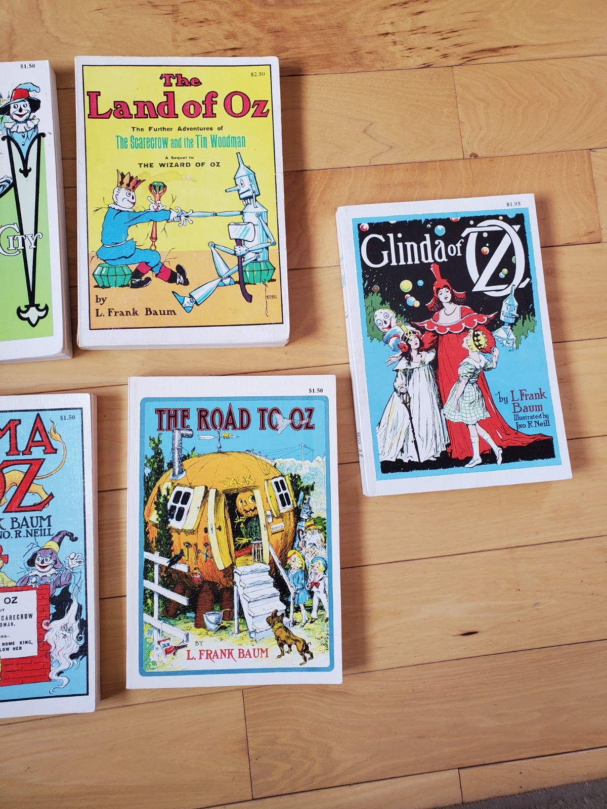 Lot of 7 OZ books L Frank Baum Soft White Rand McNally Nice Vintage Editions