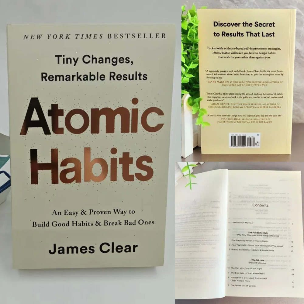 *Atomic Habits* Paperback by James Clear Build Good Habits & Break Bad Ones..