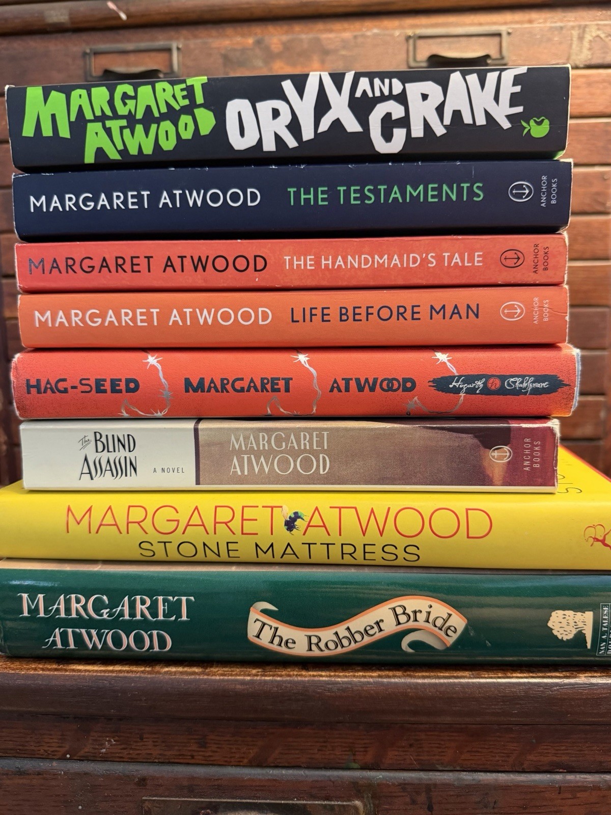 Lot 8 Margaret Atwood Books: Handmaid Testaments Blind Stone Hag Life Oryx Bride