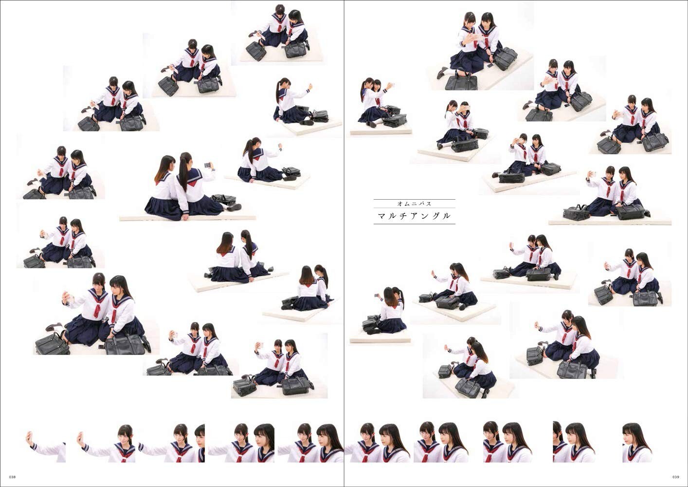 A collection of poses for drawing two people attracted to each other in the Yuri