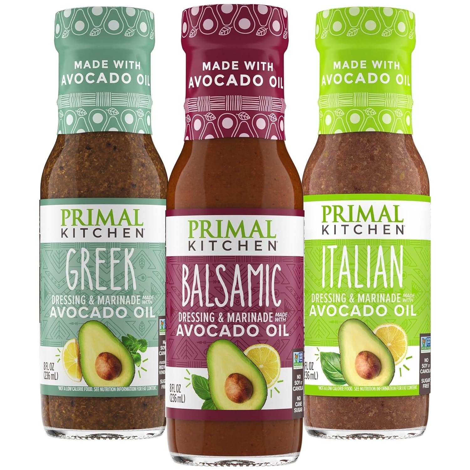 Greek, Balsamic, and Italian Dressing Trio, 8oz x 3