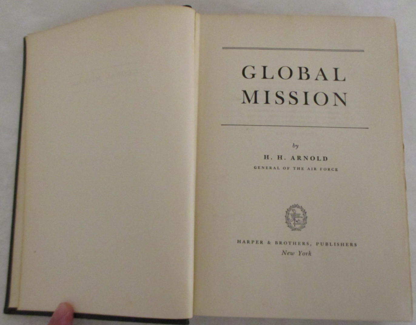 Global Mission by H. H. Arnold (1949, First Edition Hardcover)