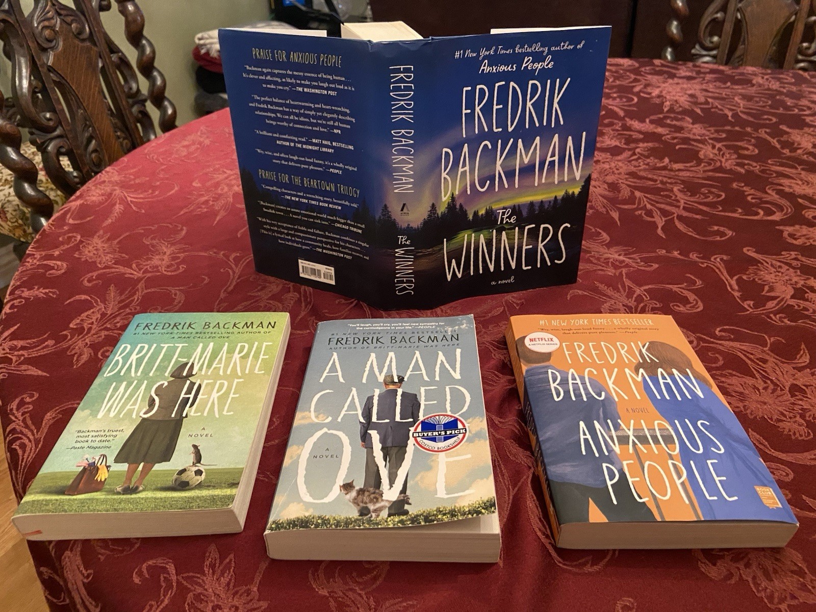 Lot of 4 Fredrik Backman Winners HC, 3 TPB Man Called Ove, Anxious People + 1