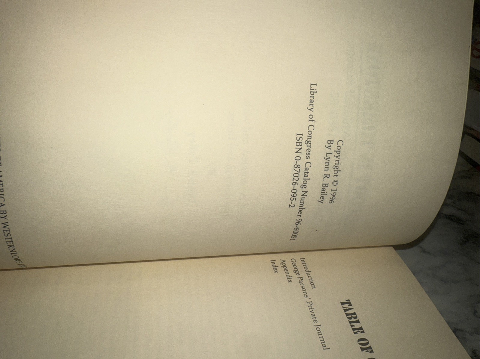 A TENDERFOOT IN TOMBSTONE, THE PRIVATE JOURNAL OF GEORGE By George W. Parsons