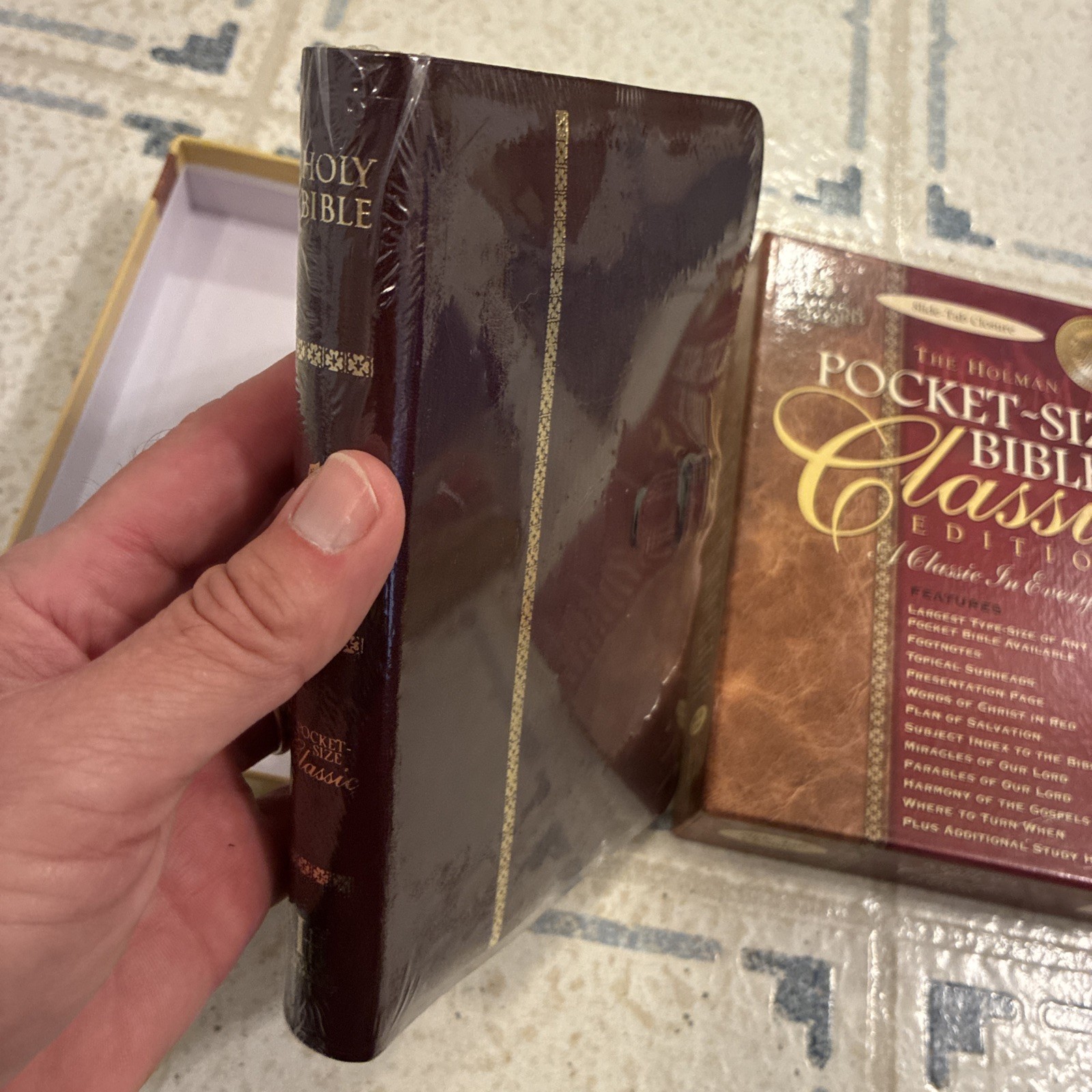 Holman Pocket-Size Bible Classic Edition Burgundy Leather Brand New