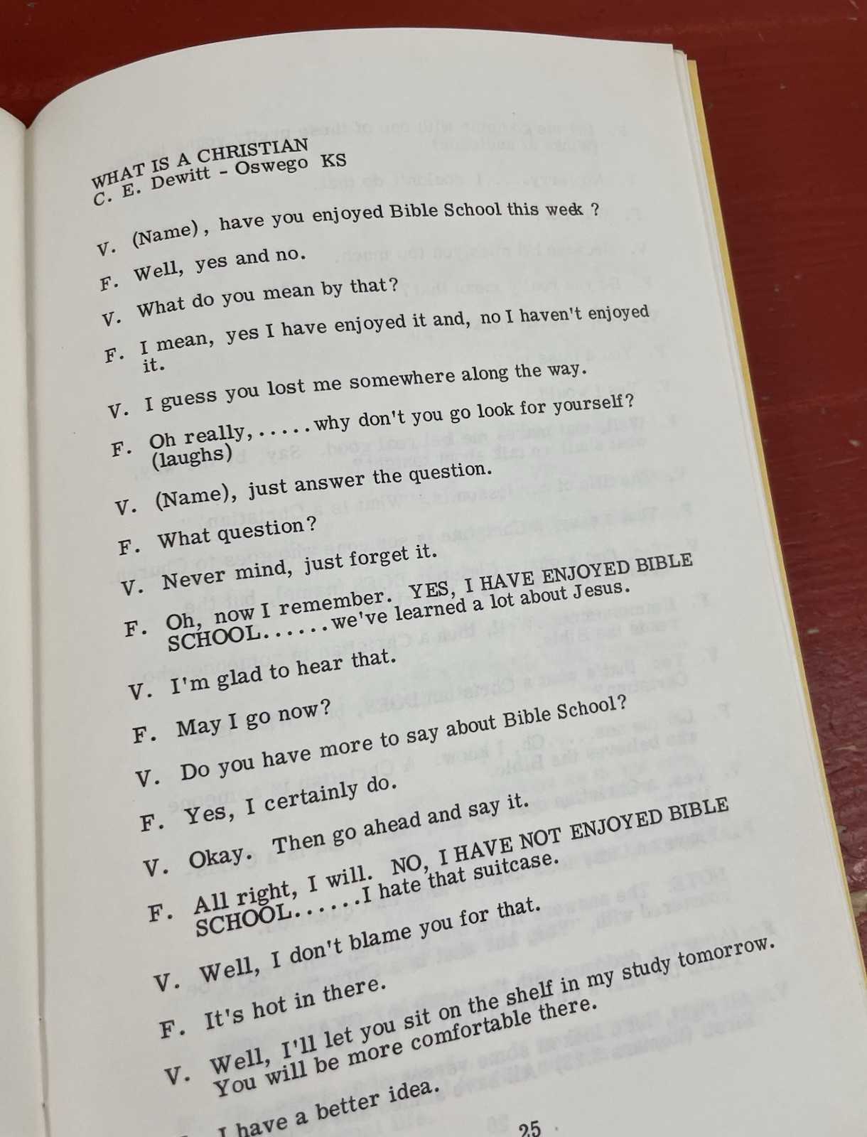 N.A.A.V. Dialogues for Ventriloquists Gospel Subjects Maher Studios VTG PB 1974