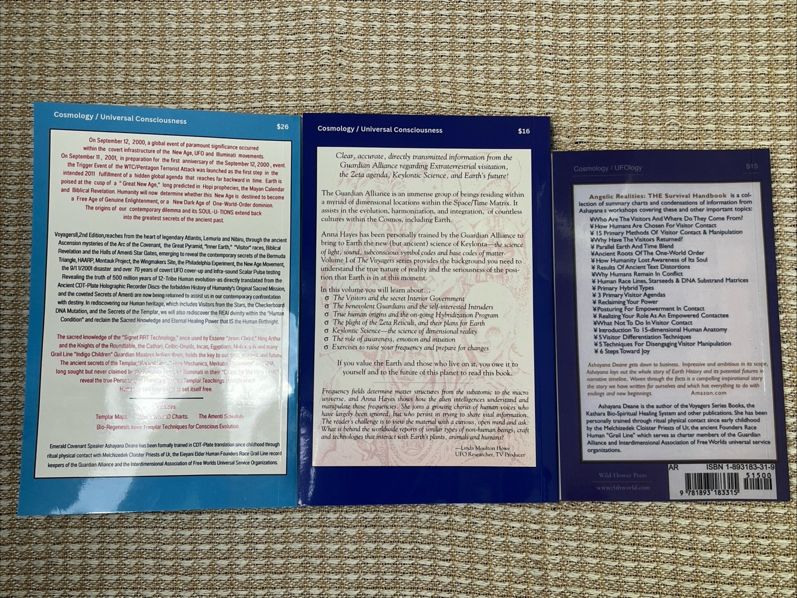 Voyagers Vol I 1 ,II 2 & Angelic Realities The Survival Handbook, Ashayana Deane