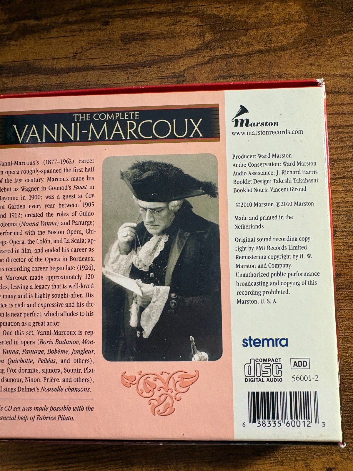 The Complete Vanni-Marcoux 6 CD box set Marston
