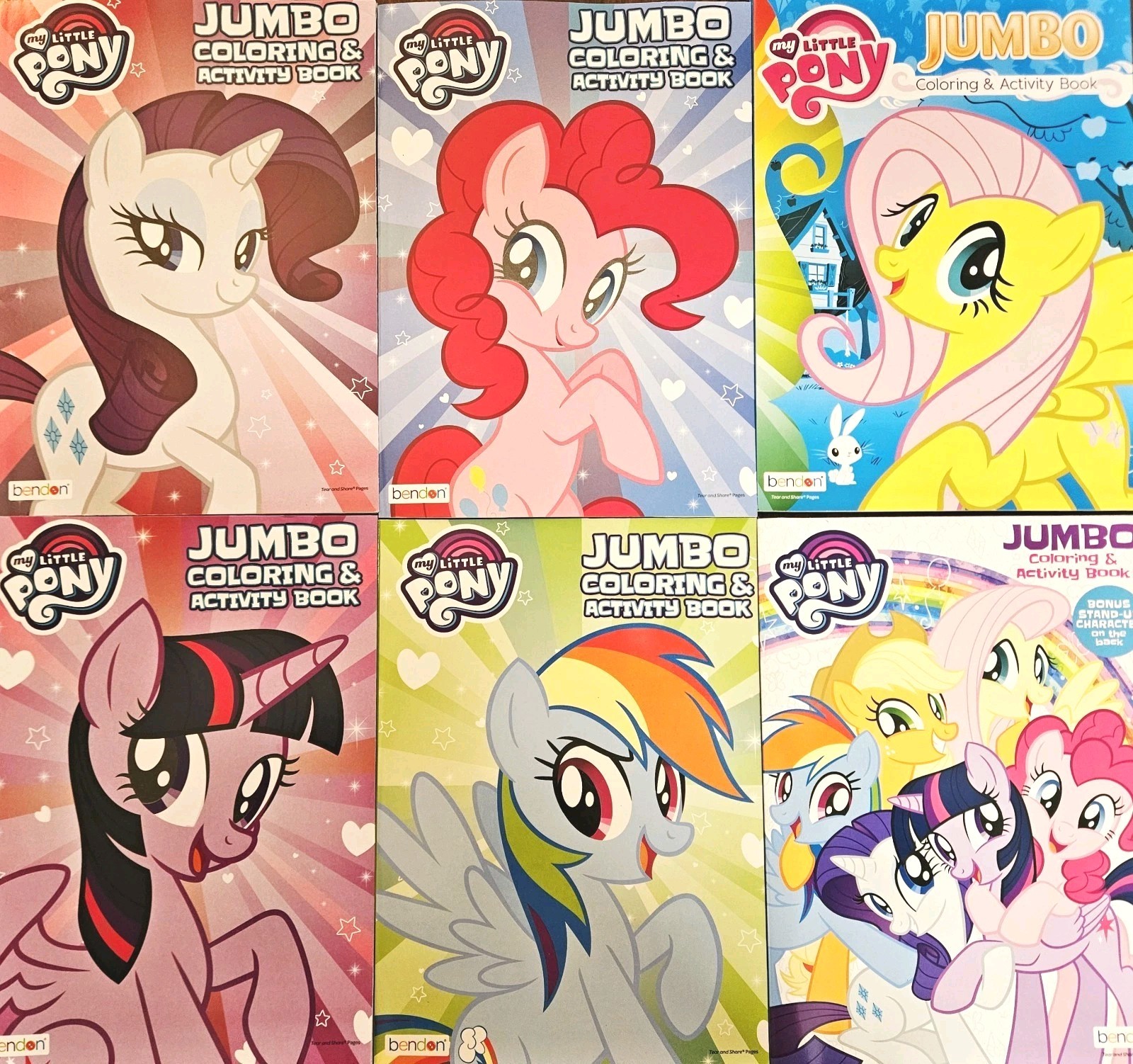 My Little Pony Jumbo Coloring & Activity Books Gift Set Of 6 – Over 450 pages!