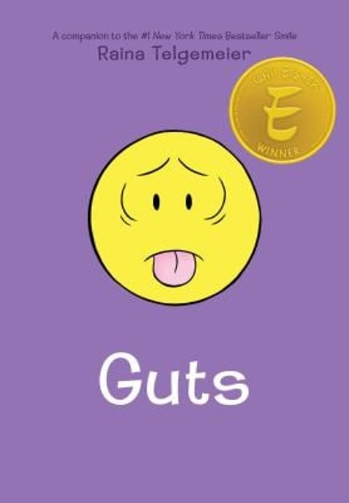 Guts: a Graphic Novel Library Edition Hardcover Raina Telgemeier